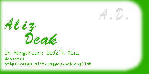 aliz deak business card